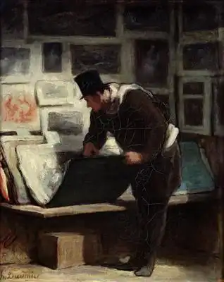 Daumier, Honore: Collector of engravings